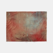 Abstrakt Red Gold Blue Art Fleecedecke (Vorderseite (Horizontal))