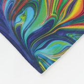Abstrakt Red Green Blue Fleecedecke (Ecke)