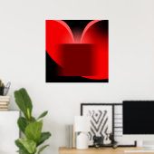 Abstrakt Red Luxury mit Black AP0004 Poster (Heimbüro)