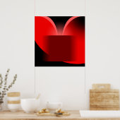 Abstrakt Red Luxury mit Black AP0004 Poster (Küche)