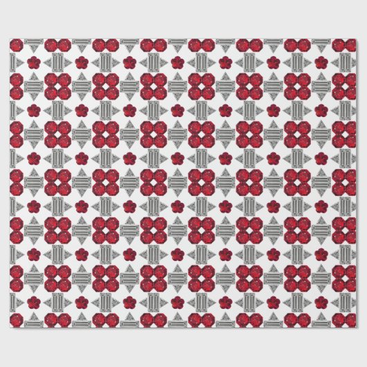 Abstrakt Red Motif Geschenkpapier (Flach)