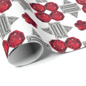 Abstrakt Red Motif Geschenkpapier (Rolleneckpunkt)