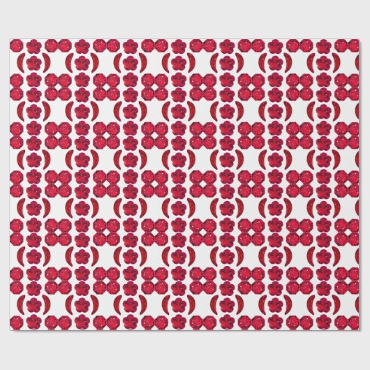 Abstrakt Red Motif Geschenkpapier (Flach)