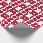 Abstrakt Red Motif Geschenkpapier (Ecke)