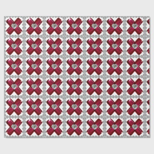 Abstrakt Red Motif Geschenkpapier (Flach)