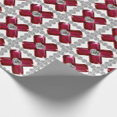 Abstrakt Red Motif Geschenkpapier (Ecke)