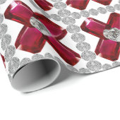 Abstrakt Red Motif Geschenkpapier (Rolleneckpunkt)