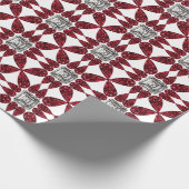 Abstrakt Red Motif Geschenkpapier (Ecke)