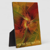 Abstrakt Red Orange Brown Green Blume Best Mama Fotoplatte (Seite)