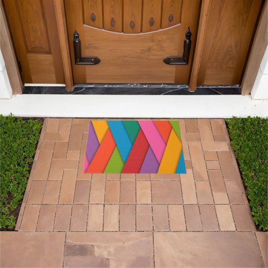 Abstrakt Red Schwarz-weiß Door Mat Fußmatte (Außenbereich)