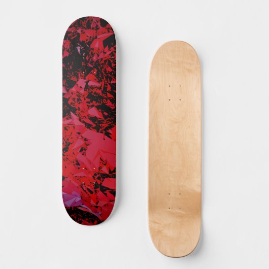 Abstrakt Red Shatter Skateboard (Vorderseite)