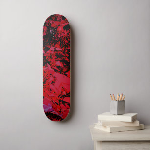 Abstrakt Red Shatter Skateboard