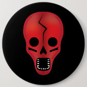 Abstrakt Red Skull Button (Vorderseite)