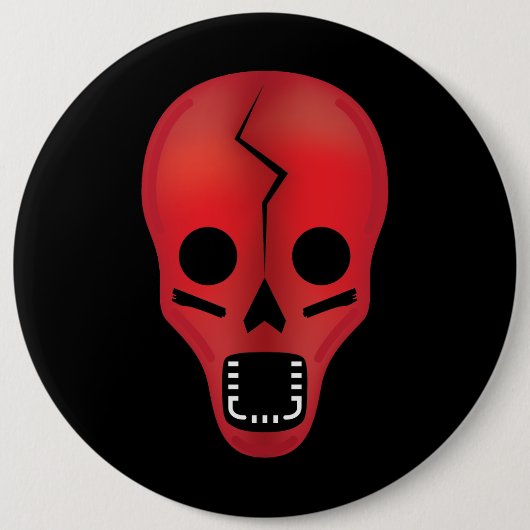 Abstrakt Red Skull Button (Vorderseite)
