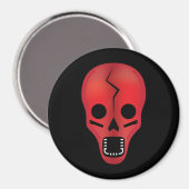 Abstrakt Red Skull Magnet (Vorderseite/Rückseite)