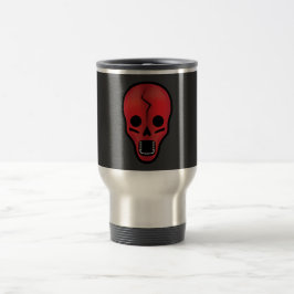 Abstrakt Red Skull Reisebecher