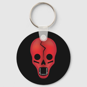 Abstrakt Red Skull Schlüsselanhänger