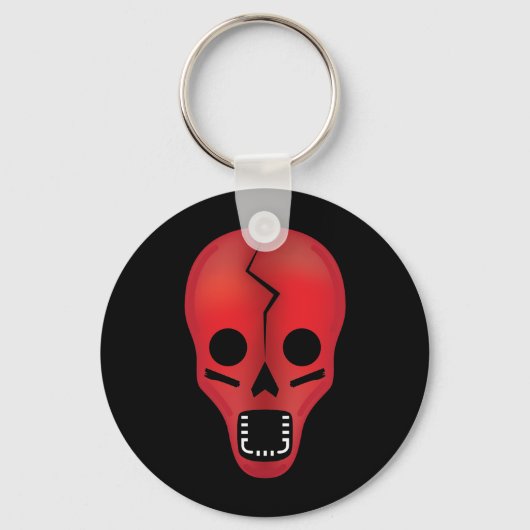Abstrakt Red Skull Schlüsselanhänger (Vorderseite)