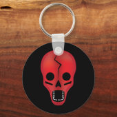 Abstrakt Red Skull Schlüsselanhänger (Vorderseite)