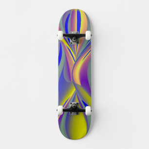 Abstrakt Regenbogen Augen Skateboard