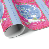 Abstrakt Reindeer Retro Weihnachten Geschenkpapier (Rolleneckpunkt)