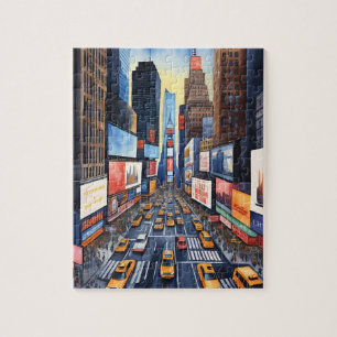 Abstrakt Reisen auf einer belebten Straße in New Y Puzzle