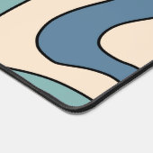 Abstrakt Retro 70er Marble Blue Red Groovtern Must Schreibtischunterlage (Ecke)