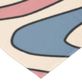 Abstrakt Retro 70er Marble Blue Red Groovtern Must Tischdecke (Schrägansicht)