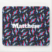Abstrakt Retro Blitz Custom Quadratisch Mauspultau Mousepad (Vorne)