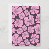 Abstrakt Retro Chamomile floral Green Geburtstag Einladung (Rückseite)