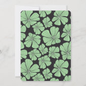 Abstrakt Retro Chamomile Floral Pink Geburtstag Einladung (Rückseite)