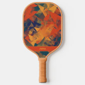 Abstrakt Retro Cooles Muster Mit Monogramm Sports Pickleball Schläger (Vorderseite)