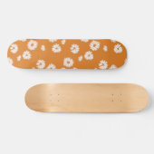 Abstrakt Retro Daisy Floral Pattern 70er 80er Hipp Skateboard (Horizontal)