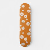 Abstrakt Retro Daisy Floral Pattern 70er 80er Hipp Skateboard (Vorne)