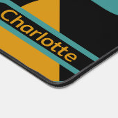 Abstrakt Retro Gemustert Personalisiert Schreibtischunterlage (Ecke)