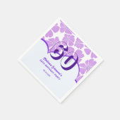 Abstrakt Retro Lila Chamomile Blume Geburtstag Serviette (Ecke)