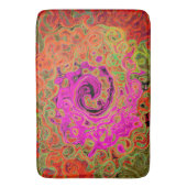 Abstrakt Retro Liquid Swirl Badematte (Vorderseite Vertikal)