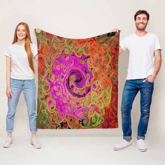 Abstrakt Retro Liquid Swirl Fleecedecke (Beispiel)