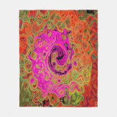 Abstrakt Retro Liquid Swirl Fleecedecke (Vorderseite)
