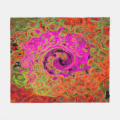 Abstrakt Retro Liquid Swirl Fleecedecke (Vorderseite (Horizontal))
