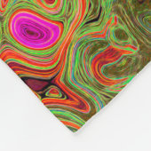 Abstrakt Retro Liquid Swirl Fleecedecke (Ecke)