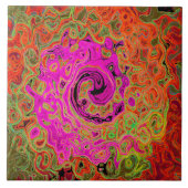 Abstrakt Retro Liquid Swirl Fliese (Vorderseite)