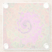 Abstrakt Retro Liquid Swirl Glasuntersetzer (Rückseite)