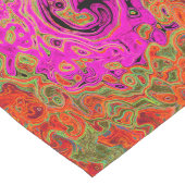 Abstrakt Retro Liquid Swirl Großer Tischläufer (Ecke)