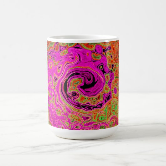 Abstrakt Retro Liquid Swirl Kaffeetasse (Mittel)
