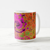 Abstrakt Retro Liquid Swirl Kaffeetasse (VorderseiteRechts)
