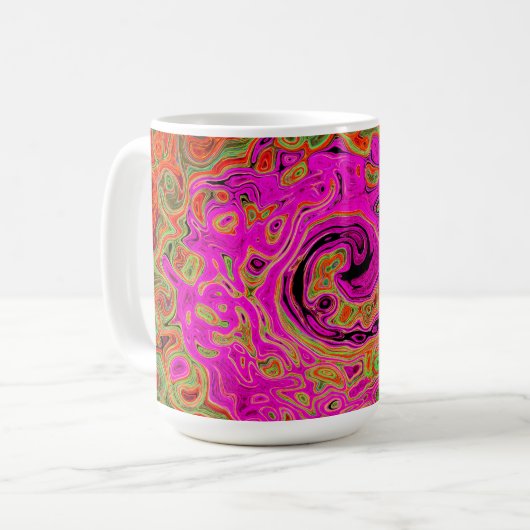 Abstrakt Retro Liquid Swirl Kaffeetasse (Vorderseite Links)