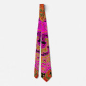 Abstrakt Retro Liquid Swirl Krawatte (Rückseite)