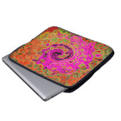 Abstrakt Retro Liquid Swirl Laptopschutzhülle (Vorne Knopf)