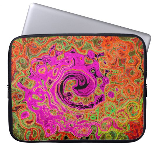 Abstrakt Retro Liquid Swirl Laptopschutzhülle (Vorderseite)